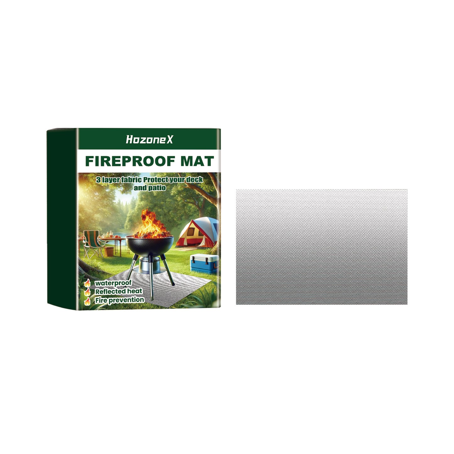 Waterproof Oil‑Proof Fire Pad for Deck, Grass, Indoor Fireplace
