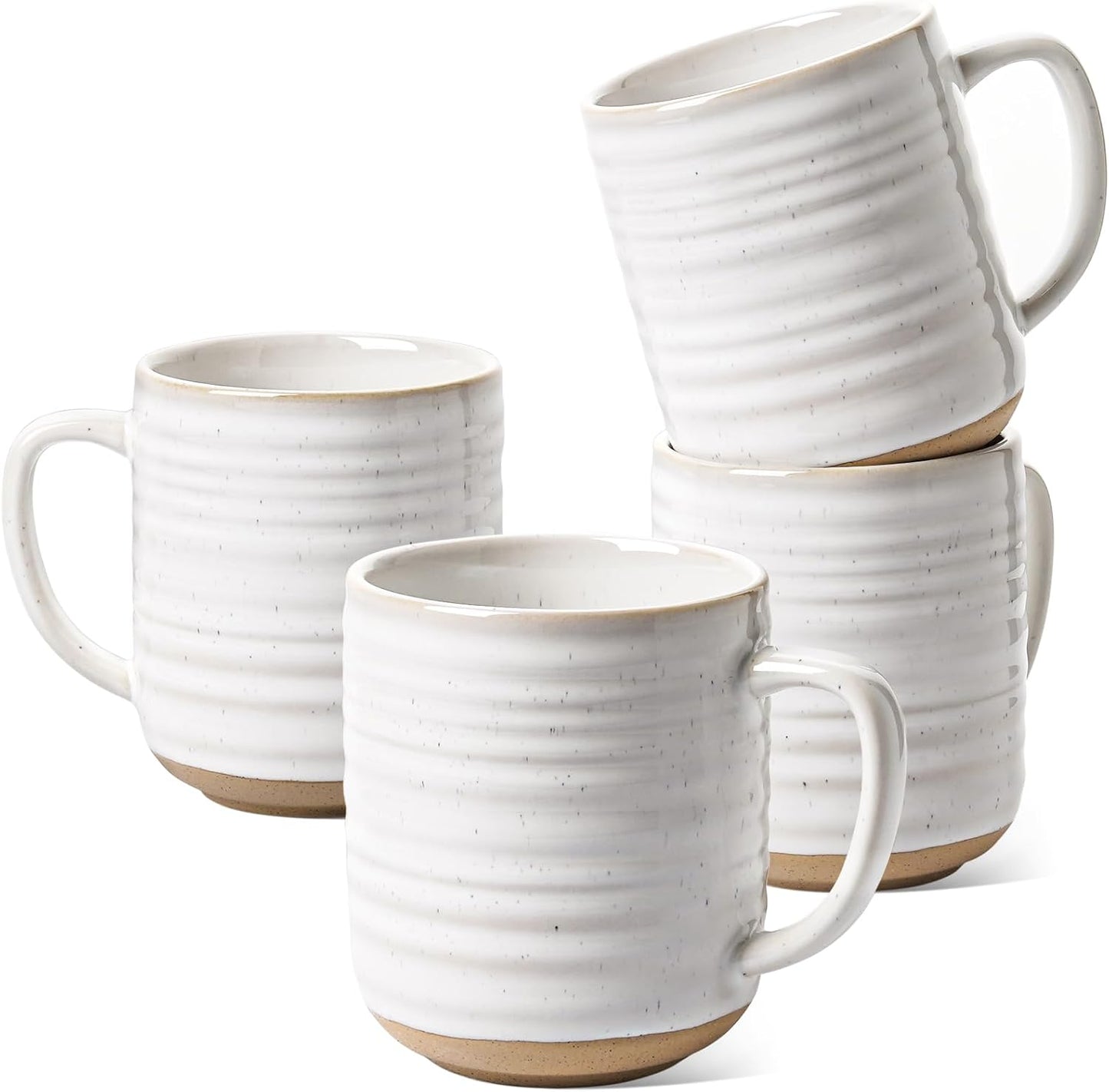 Coffee Mugs 12 oz, Ceramic Coffee Cups for Latte, Hot Tea, Cappuccino, Mocha, Cocoa, Housewarming Wedding Present Mug Set - Set of 4,